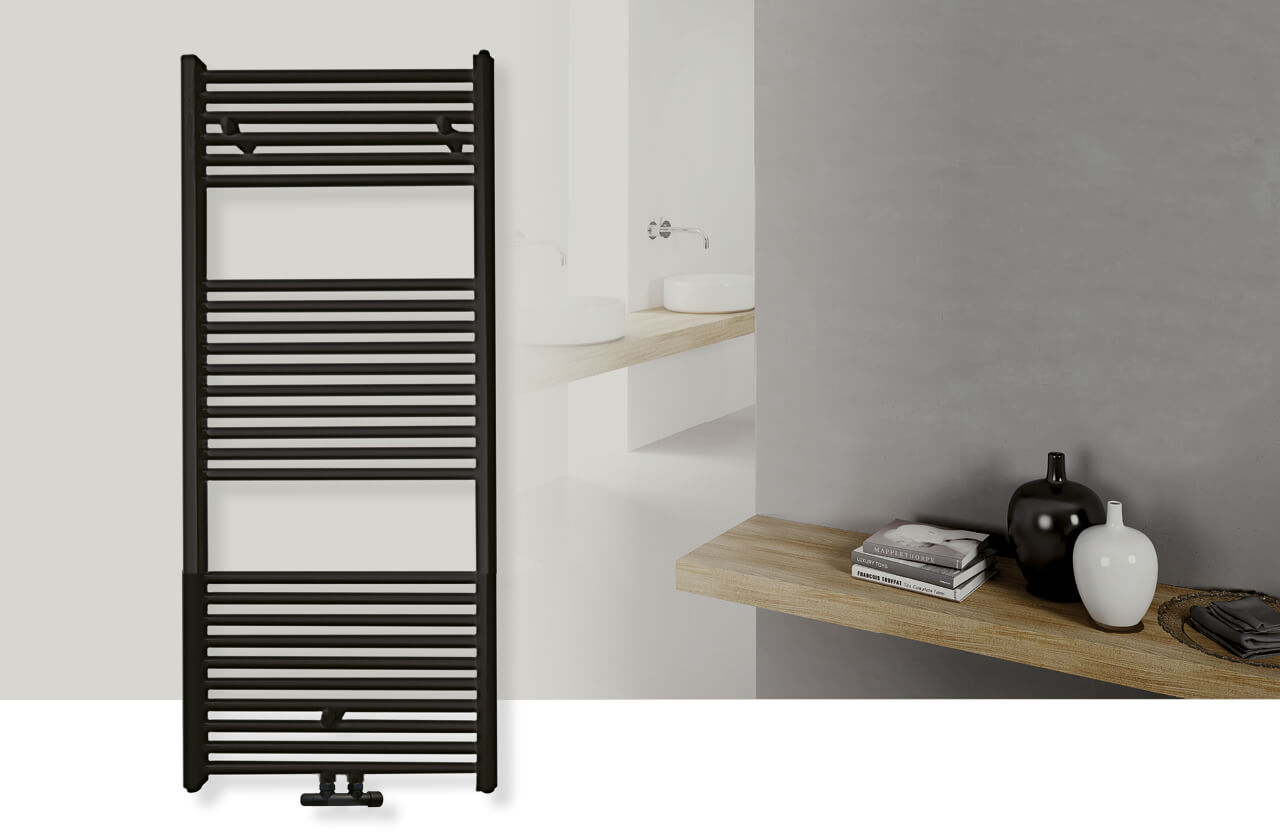 Badkamerradiator_LISA Compact Mat Zwart_B